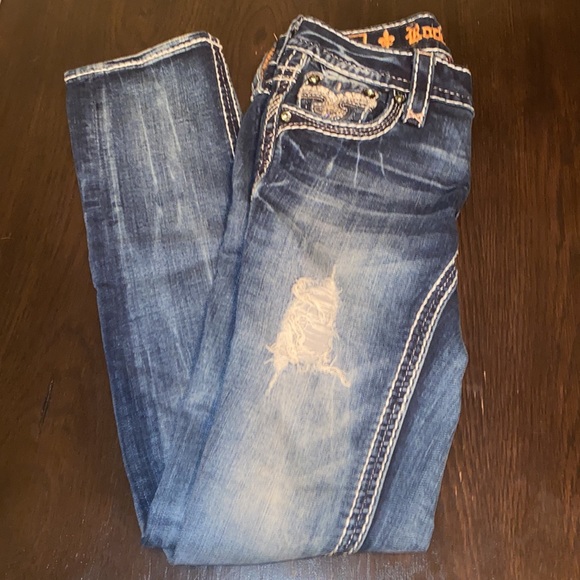 Size 24 Rock Revival Straight Leg Jeans. - Picture 2 of 2